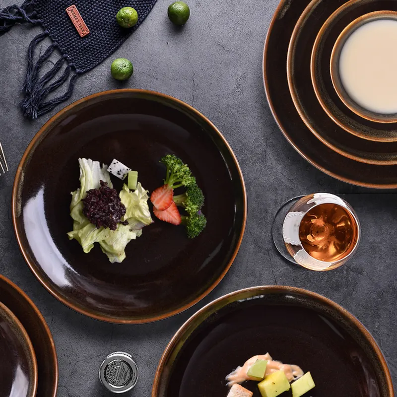 अनुकूलन जापानी शैली मिट्टी tableware सेट बहु रंग रचनात्मक डिजाइन बर्तन सेट