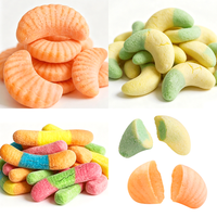 Bonbons lyophilisés croustillants Yoloduck, formes variées, saveurs de banane, cola et orange, bonbons lyophilisés en vrac