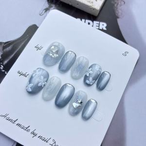 10 pièces <span class=keywords><strong>Faux</strong></span> Ongles Personnalisés <span class=keywords><strong>en</strong></span> Gros Nouvelle Tendance Ongles à Presser Acrylique Haute Qualité Couverture Complète pour Doigts - Product Image 1