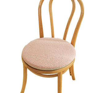 Coussin de siège rond en velours chaud et moelleux, 35 40 45 50cm, couleur unie, pour chaise de bureau ou de maison - Product Image 3