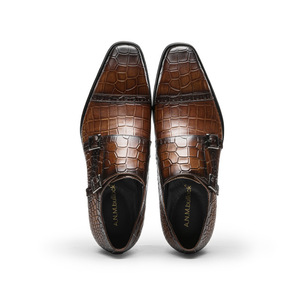 Zapatos de Cuero para Hombre a la Moda 2026, Diseño Slip-On de Cuero Genuino, Zapatos Formales de Negocios con Punta Cuadrada de Piel de Vaca, Zapatos Casuales de Vestir - Product Image 5