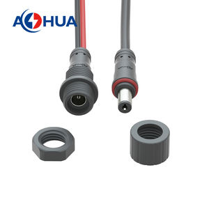 M12 2 pines 55 21 <span class=keywords><strong>DC</strong></span> hembra montado en Panel corriente débil 5A adaptador de CC conector Universal impermeable Led conector de cable - Product Image 6