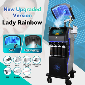 9 in 1 Advanced Vertical Hydro Facial <b>Machine</b> with Skin Scrubber and Cooling Mist for Blackhead Care and Refreshing Hydration - Product Image 2