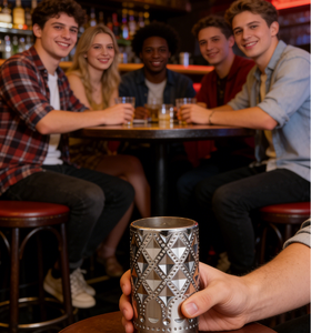 Vaso Mezclador de Dados ABS para Bar, Casino, KTV, <span class=keywords><strong>Bistro</strong></span>, Creativo, con Patrón de Diamante Romano, Cilíndrico - Product Image 5