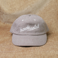 Casquette de baseball à visière courte en tissu de laine à motif pied-de-poule, vente en gros d'usine