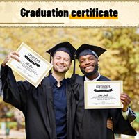 Papier pour certificat avec bordure en feuille d'aluminium 8,5 x 11 pouces pour l'impression de certificats personnalisables vierges pour diplômes de remise des diplômes