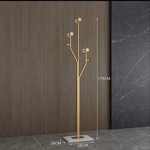 <span class=keywords><strong>Porte</strong></span>-<span class=keywords><strong>manteau</strong></span> sur pied en fer, style luxe léger italien, pour chambre et entrée, design simple et vertical - Product Image 2
