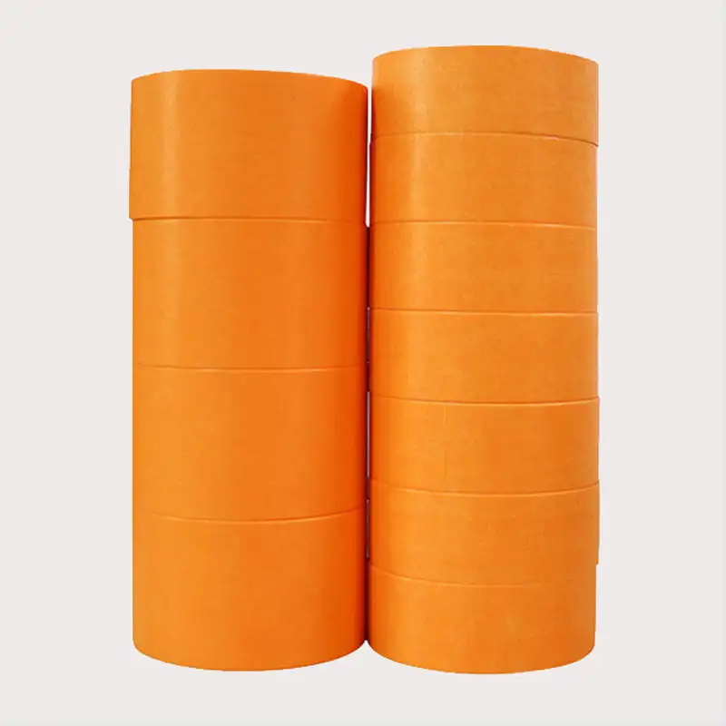 Orange Paper Tape Gold Tape Anti UV 14-30 days Masking Paper Tape for Painter