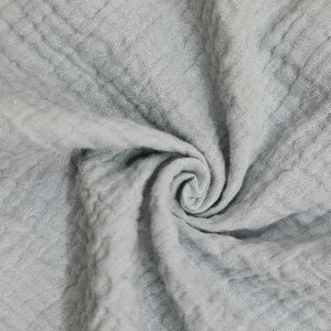 Completo Estivo per Bambina Verde Menta in Cotone Stropicciato, Top Corto con Maniche a Sbuffo e Scollo Quadrato, Gonna Lunga a Strati, <span class=keywords><strong>Età</strong></span> 2-10 Anni - Product Image 4