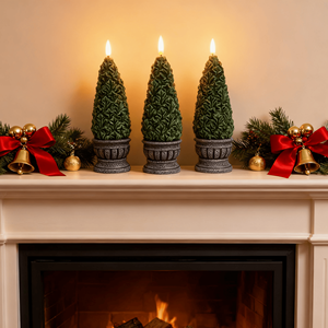 1 <span class=keywords><strong>bougie</strong></span> en cire de paraffine sans flamme à LED, alimentée par pile, en forme de feuille de <span class=keywords><strong>houx</strong></span> de Noël, pour les anniversaires, les fêtes, la décoration de vacances, cadeau - Product Image 2