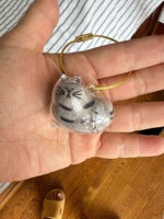 Pendentif Souvenir en Acrylique Transparent Doux et Mignon en Forme de Chat, Écologique, pour Décoration Voiture/Sac/Bureau - Vente en Gros