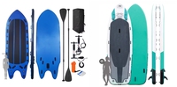 Planche à pagaie géante multi-personnes pour course d'équipe ultime, planche à pagaie gonflable géante en drop stitch pour équipe de 4 à 12 personnes, dragon sup