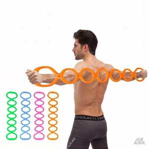 Banda de Resistencia Elástica de 7 Anillos para Yoga y Estiramiento, Ejercitador de Pies, Piernas y Brazos para Fitness en Casa - Product Image 1