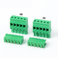 2EDGKA 2EDGKB 5,08 MM Paso Bloque de terminales enchufable Tornillo Conectar Cableado horizontal Conector de terminal enchufable verde