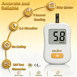 Sejoy fournitures et équipement médicaux glucomètre machine moniteur <span class=keywords><strong>de</strong></span> glycémie - Product Image 3