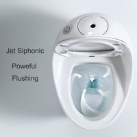 Offre Spéciale de toilette monobloc à chasse d'eau haute pression de style chinois moderne Commode de salle de bain montée au sol en céramique occidentale sans monture
