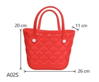 Sac fourre-tout de plage XL de luxe pour femme, lavable, multicolore, avec logo personnalisé, en EVA perforé effet croco, idéal pour l'été