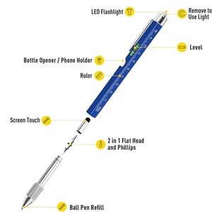 Kim loại LED ánh sáng bút <span class=keywords><strong>stylus</strong></span> mức độ bóng lên điều khiển bút chức năng trong công cụ đa chức năng người đàn ông Logo Led bút tùy chỉnh bút với biểu tượng tùy chỉnh - Product Image 3