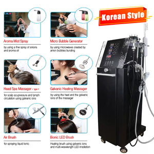 Appareil professionnel de <span class=keywords><strong>traitement</strong></span> du cuir chevelu 8 en 1 pour salon, machine de <span class=keywords><strong>spa</strong></span> capillaire à bulles coréenne, nutrition, repousse des cheveux, photon, micro-courant - Product Image 1