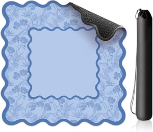 Livraison par lots. Expédition rapide. Rose. Superbe tapis de mahjong en caoutchouc. Imperméable, antidérapant, anti-bruit. Multifonctionnel. - Product Image 3
