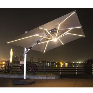 Glamping moderno comercial de lujo hotel al aire libre paraguas jardín sombrilla <span class=keywords><strong>patio</strong></span> sombrillas a prueba de viento al aire libre sombrilla con luz LED - Product Image 1