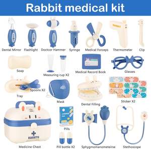 Boîte de rangement pour enfants, <span class=keywords><strong>jouet</strong></span> médical, jeu de rôle, médecin, <span class=keywords><strong>dentiste</strong></span>, vétérinaire, ensemble d'outils, stéthoscope, jouets, ensemble de jeu de médecin - Product Image 2