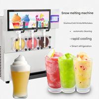 Machine à slush électrique professionnelle à 3 bacs, pour granita et slushie, avec affichage numérique