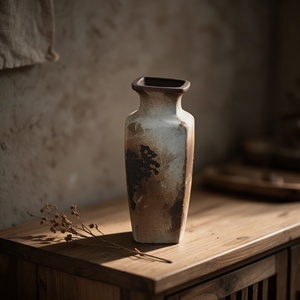 <span class=keywords><strong>Vaso</strong></span> per Fiori in Ceramica Effetto Ruggine, <span class=keywords><strong>40</strong></span> <span class=keywords><strong>cm</strong></span> di Altezza, Porcellana Smaltata di Jingdezhen, Centrotavola per Casa e Matrimoni - Product Image 3