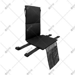 Foldable Outdoor Chair <b>Cushion</b> Black Oxford Mesh Garden Seat Pad <b>Rectangular</b> Minimalist Design - Product Image 2