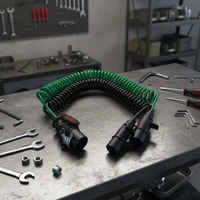 Nuevo Cable Eléctrico Espiral de Seguridad Europeo para Remolque, Siete Núcleos, 5 Núcleos, 7 Pines, ABS/EBS, Conector Protector de Resorte de 7 Vías