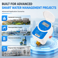 Compteur d'eau intelligent à ultrasons contrôlé par valve DN15 DN20 numérique sans fil à distance NB-IoT 4G LoRaWAN M-Bus