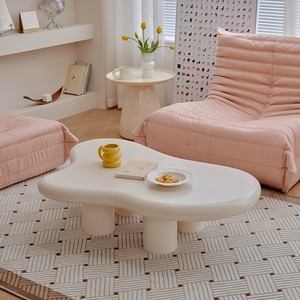 Modern Cloud <b>Coffee</b> <b>Table</b> Resin Off White Unique Shape Living Room Furniture Wabi Sabi Style Tea <b>Table</b> - Product Image 1