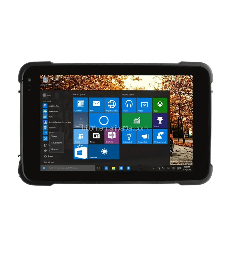 En ucuz fabrika IP67 Windows sağlam tablet PC 8 "seçenek barkod tarayıcı yerleştirme istasyonu WIN 10 PRO araba tablet