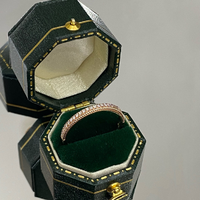Bague d'éternité en argent 925 plaqué or rose avec diamant de laboratoire certifié IGI, taille brillant, pour femme, bijoux Lanphear