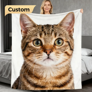 Bán Sỉ Cao Cấp Tùy Chỉnh Chăn Biểu Tượng Động Vật Mô Hình Cá Nhân 100% Polyester San Hô Flannel Lông Cừu Ném Chăn Cho Mùa Đông - Product Image 1