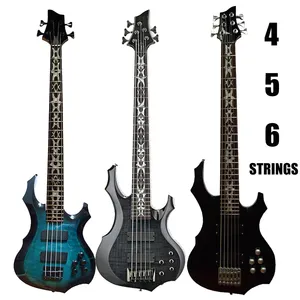 Guitare de haute qualité avec tache/peinture lumineuse guitare <span class=keywords><strong>basse</strong></span> 4/5/<span class=keywords><strong>6</strong></span> <span class=keywords><strong>cordes</strong></span> guitare <span class=keywords><strong>basse</strong></span> main gauche - Product Image 1