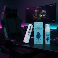 WOODSON Kit de Nettoyage de Tissus Sans Eau, Mousse Nettoyante Riche, Détachant pour Tissus en Maille, Chaises de Gaming et de Bureau