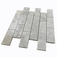 Carrelage mosaïque en marbre blanc, effet brique, métro, pièce de cuisine, carsara, carrelage