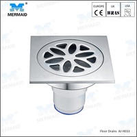 Drain de sol carré avec finition chromée, meilleurs drains de sol pour cuisine, drains de douche, drains de toilettes