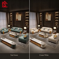 Canapé modulaire en cuir de luxe personnalisable, multi-tailles, confortable, pour salon, combinaison de canapés pour villa et maison