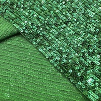 Dernier modèle de luxe 100% polyester Tissu de broderie vert maille à paillettes pour robes de mariée