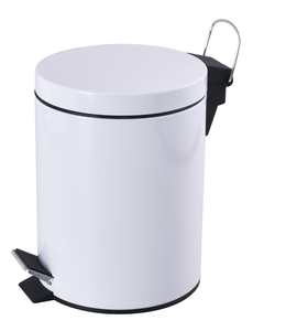 <strong>20L</strong> Round Stainless Steel Garbage Can with Removable Plastic Inner Bucket Step Pedal Dust <strong>Bin</strong> for Public Place - Product Image 4