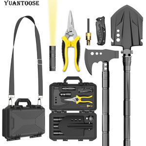 YUANTOOSE <b>Multi</b> Functional Axe Shovel Gray Metal Survival <b>Tool</b> Outdoor <b>Camping</b> Equipment Durable Folding Design - Product Image 2