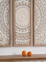 Décorations murales en bois sculpté à la main, motifs décoratifs pour la maison, cadeaux d'intérieur, panneaux en bois sculpté