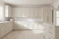 Meuble de cuisine sous évier de style américain moderne-traditionnel, couleur unie, avec panneau en mélamine, construction durable