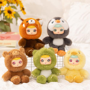 Nieuwe Kawaii Dieren Vinyl Gezicht Pluche Pop Cartoon 8 Inch Zachte Gevulde Pinguïn Dinosaurus Pluche Vinyl Speelgoed - Product Image 1