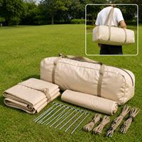 Tente de camping gonflable portable Oxford, grande tente familiale, imperméable, coupe-vent, protection UV, quatre saisons, montage rapide et automatique
