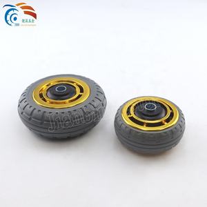 5 Zoll Trolley Grey Elastic Rubber Wheel <span class=keywords><strong>Caster</strong></span> für Industrie räder Gerüste - Product Image 2