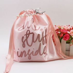 Pochette d'emballage pour bijoux en velours écologique avec cordon de serrage en satin pour cadeaux de mariage et commandes sur mesure - Product Image 2