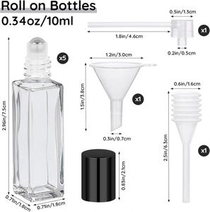 5ml 10ml 20ml <b>30ml</b> Empty Square Luxury <b>Perfume</b> Glass Atomizer Spray <b>Bottle</b> with Screen Printing - Product Image 2
